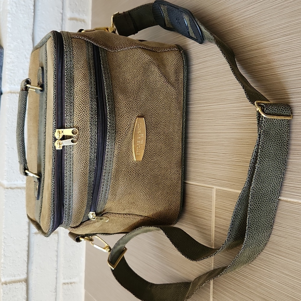 Ettore Bugatti France Faux Pebbled Leather Train Case